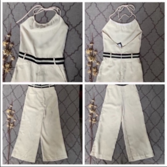 NWT-Anthropologie Sporty Chic Feminine Hepburn-Esque Wide Leg Low Back Jumpsuit - Picture 12 of 13